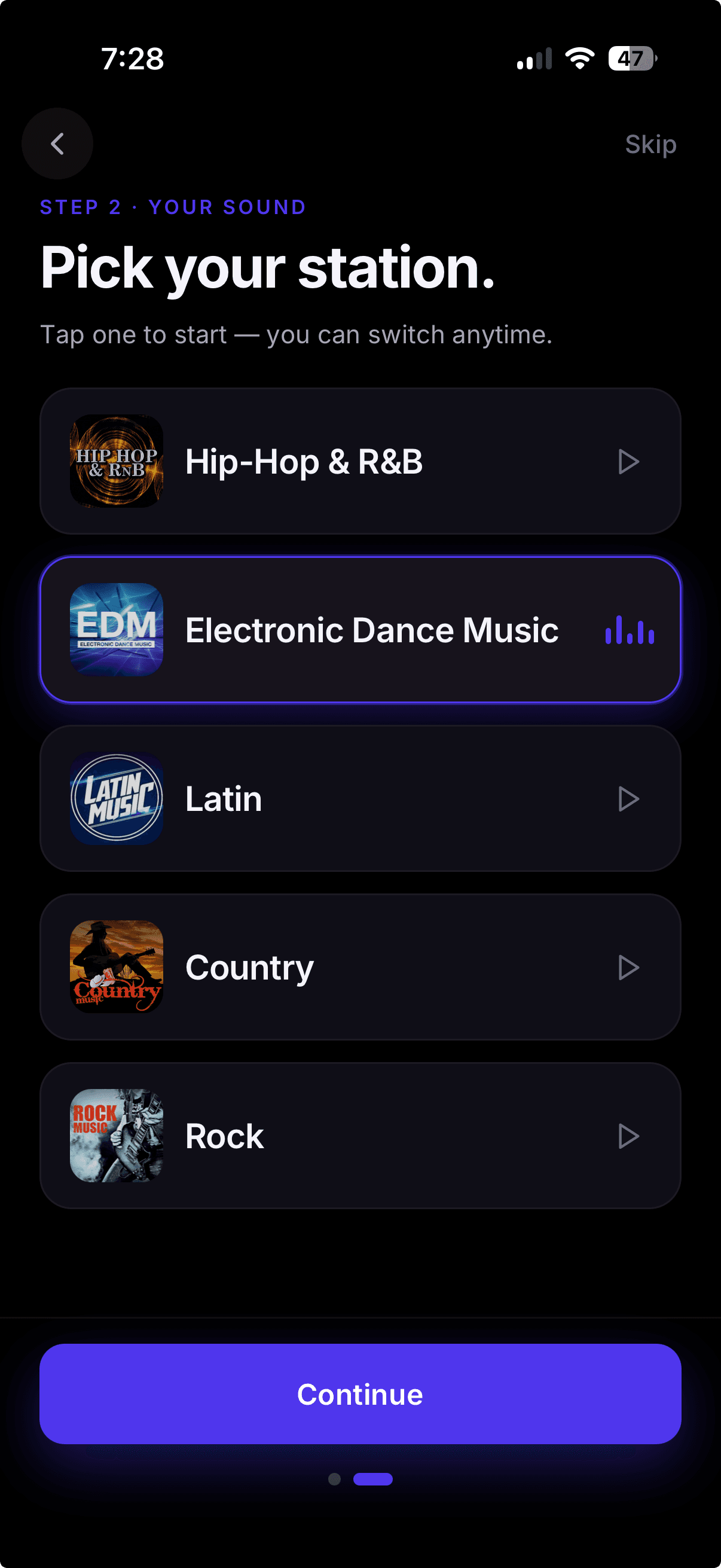 Triple 7 Crew Radio app screen 2